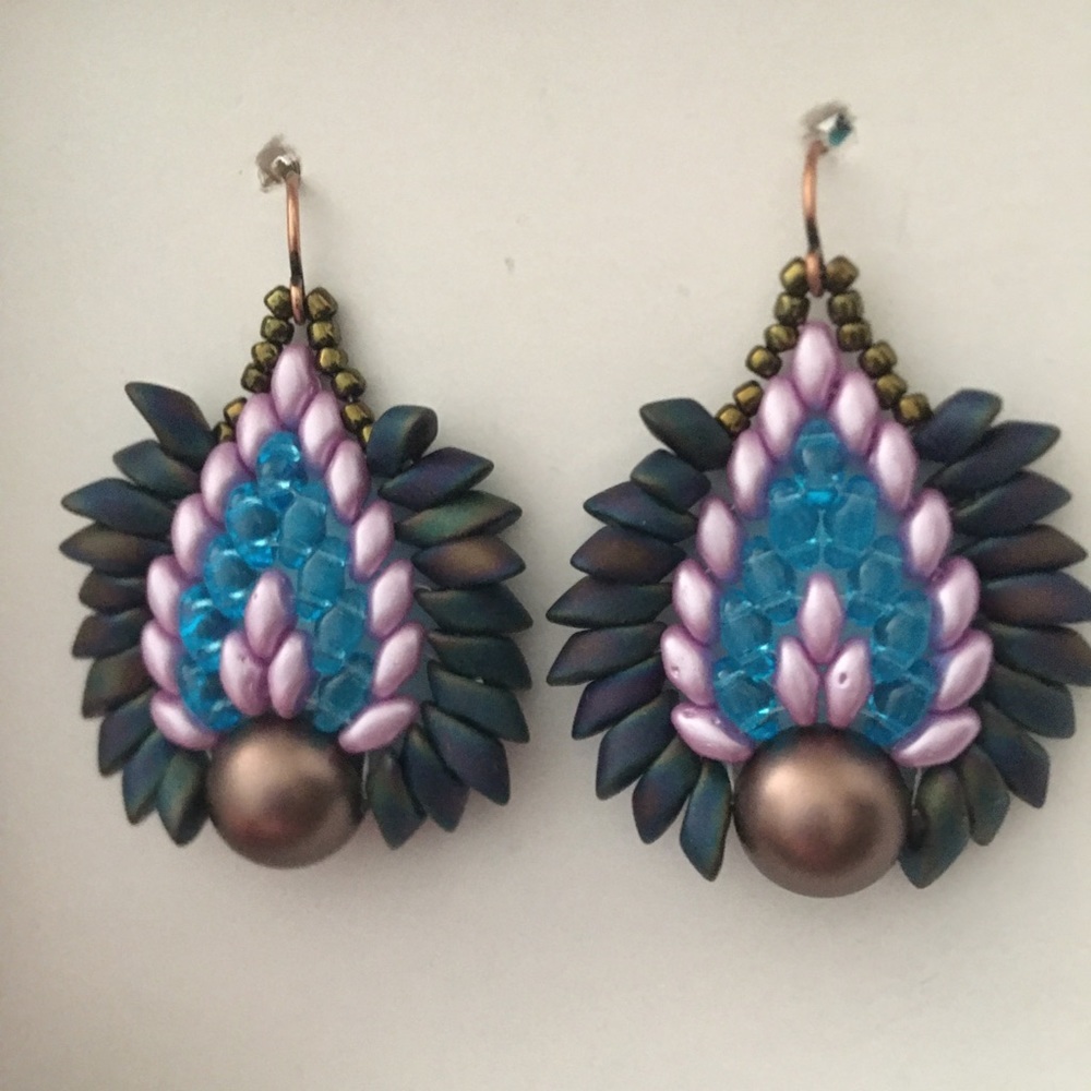 Handmade Dragon scale earrings